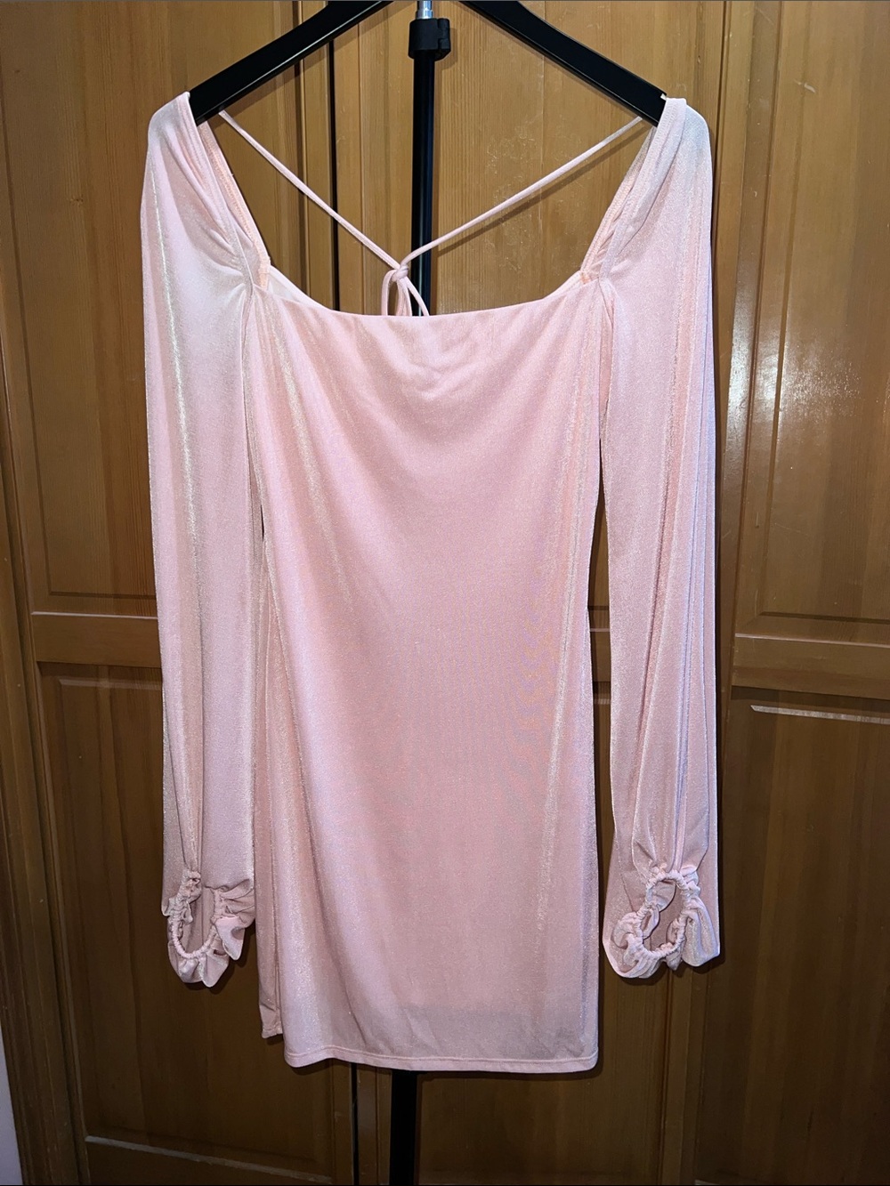 Lucy in the Sky Light Pink Long Sleeve Mini Dress